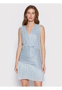 Rinascimento Sukienka koktajlowa CFC0108524003 Niebieski Regular Fit. Kolor: niebieski. Materiał: syntetyk. Styl: wizytowy
