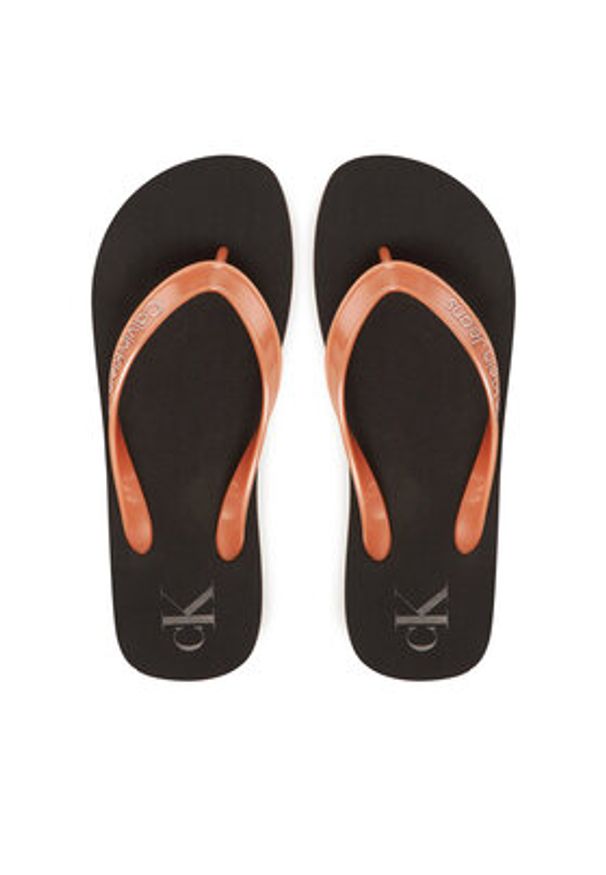 Calvin Klein Jeans Japonki Beach Sandal Monologo Tpu YW0YW01719 Złoty. Kolor: złoty