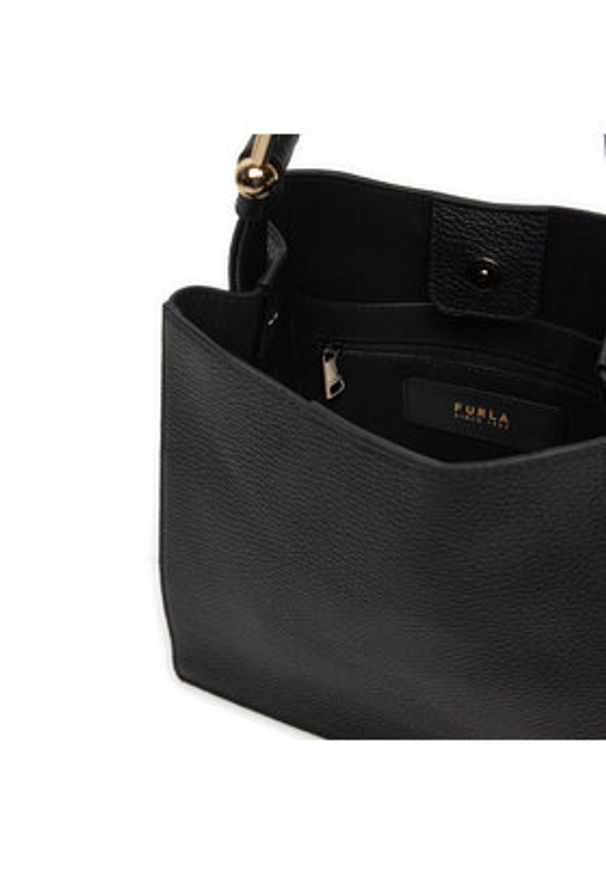 Furla Torebka Nuvola Bucket Bag Mini WB01373-HSF000-O6000 Czarny. Kolor: czarny. Materiał: skórzane