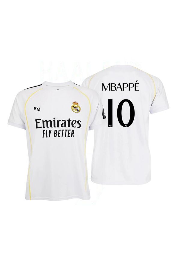 Real Madrid - Real Madryt 2025-26 Premium Home Replica Shirt - Mbappé - 10. Kolor: biały. Wzór: napisy. Sport: piłka nożna