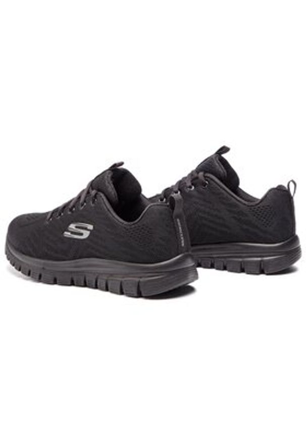 skechers - Skechers Sneakersy Get Connected 12615/BBK Czarny. Kolor: czarny. Materiał: materiał