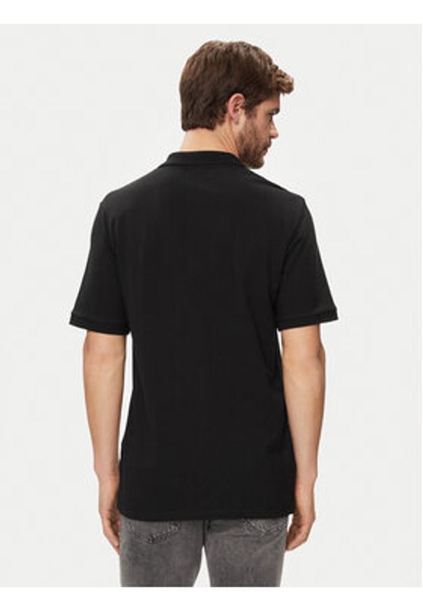Jack & Jones Polo Josh 12247387 Czarny Standard Fit. Typ kołnierza: polo. Kolor: czarny. Materiał: bawełna