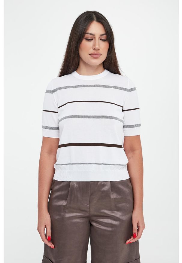 Sweter damski w paski PESERICO. Wzór: paski