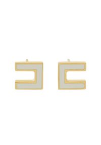 Elisabetta Franchi Kolczyki OR-47K-51E2-V120 Biały. Kolor: biały