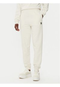 Hugo - HUGO Spodnie dresowe Nelfinia 50522417 Beżowy Regular Fit. Kolor: beżowy. Materiał: bawełna #1