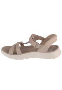 skechers - Sandały damskie, Slip-Ins: Go Walk Flex Sandal - Illuminate. Kolor: beżowy