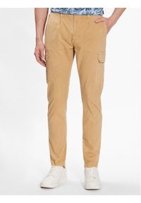 INDICODE Spodnie materiałowe Umut 60-320 Beżowy Regular Fit. Kolor: beżowy. Materiał: bawełna