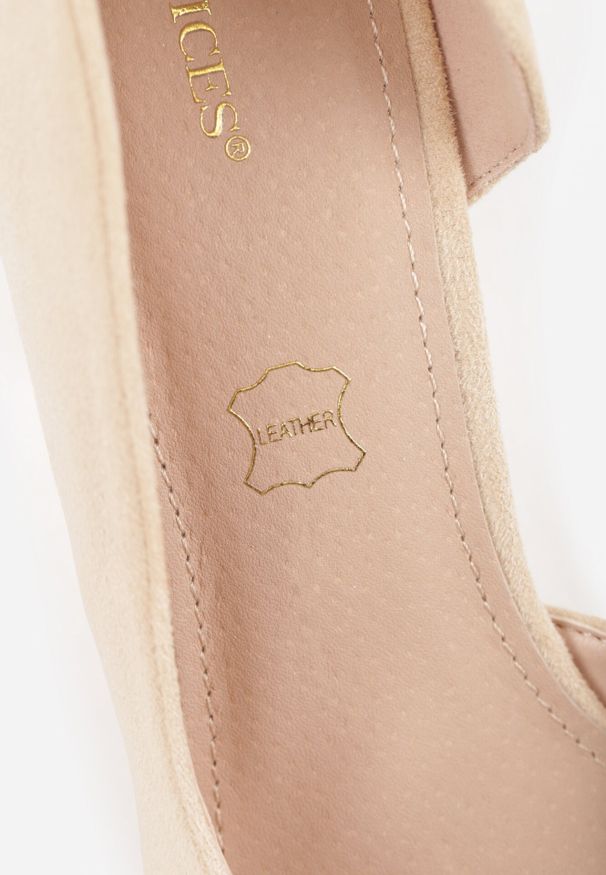 Born2be - Beżowe Szpilki Vices ze Skórzaną Wkładką i Wycięciem z Boku Olialira. Okazja: na co dzień. Nosek buta: szpiczasty. Kolor: beżowy. Materiał: skóra. Obcas: na szpilce. Styl: elegancki, casual, wizytowy. Wysokość obcasa: średni