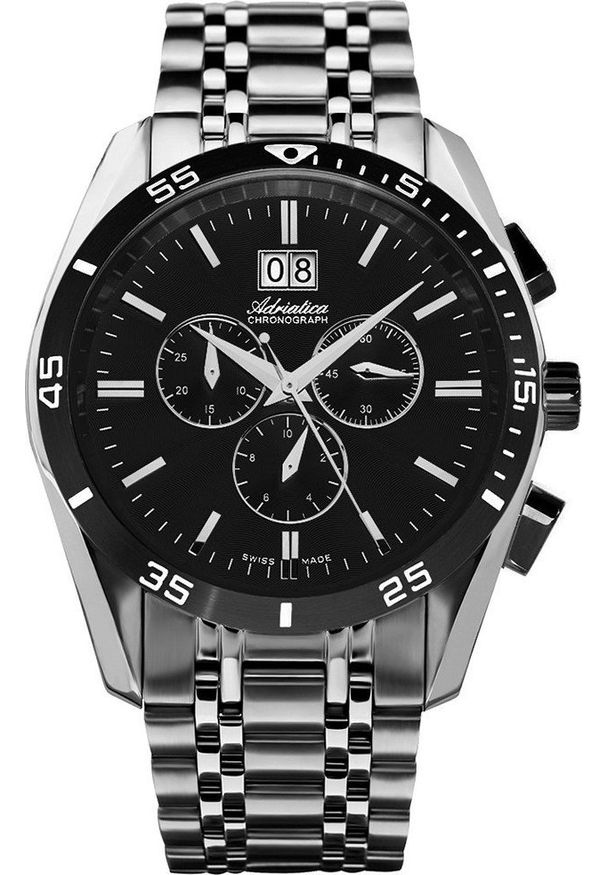 Zegarek Adriatica Zegarek męski Adriatica A8202.Y114CH srebrny. Kolor: srebrny