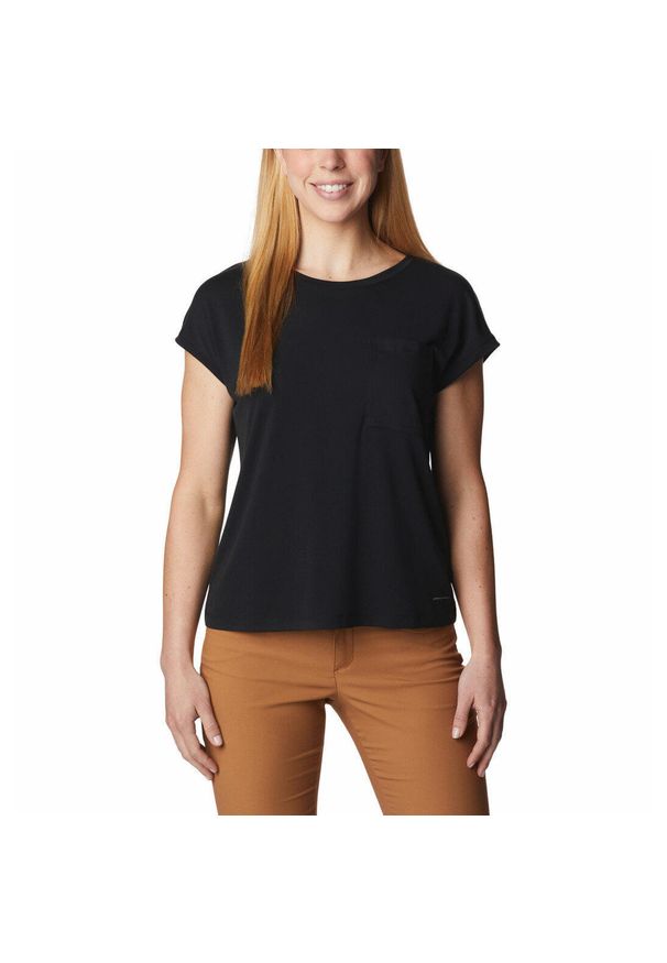 columbia - Koszulka Damska Columbia Boundless Trek Short Sleeve T-Shirt. Kolor: czarny. Sport: turystyka piesza