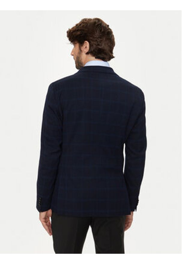 BOSS - Boss Marynarka C-Hanry-233 50521630 Granatowy Slim Fit. Kolor: niebieski. Materiał: wełna