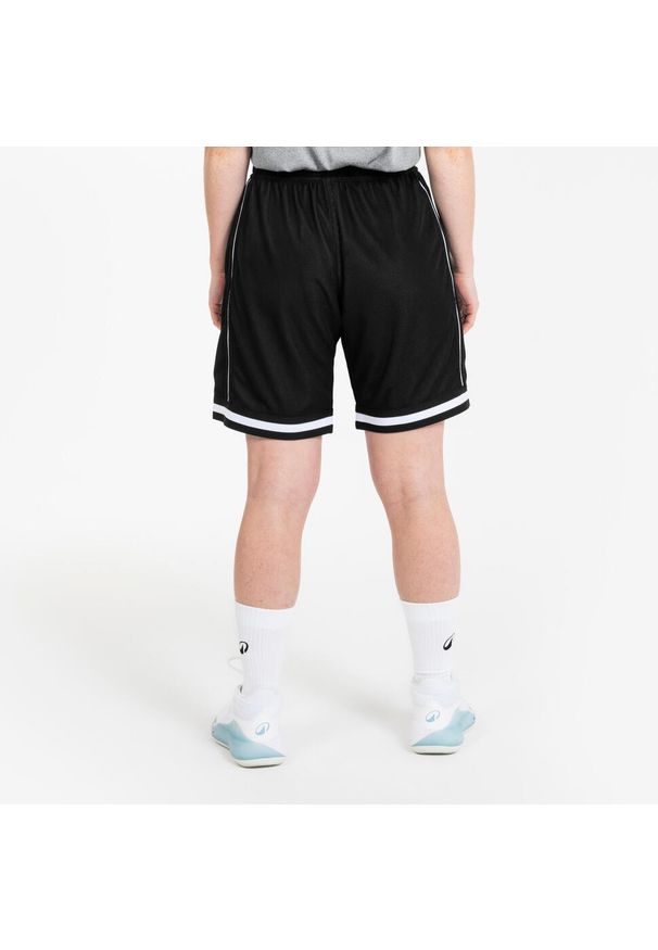 TARMAK - Dwustronne spodenki do koszykówki Tarmak Short 500. Kolor: czarny, biały, wielokolorowy. Materiał: tkanina, prążkowany, poliester, materiał, elastan. Sport: koszykówka