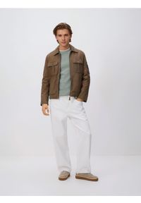 Reserved - Sweter z bawełną - zielony. Kolor: zielony. Materiał: bawełna #1