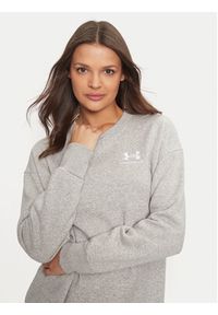 Under Armour Bluza Essential 1379475 Szary Loose Fit. Kolor: szary. Materiał: bawełna