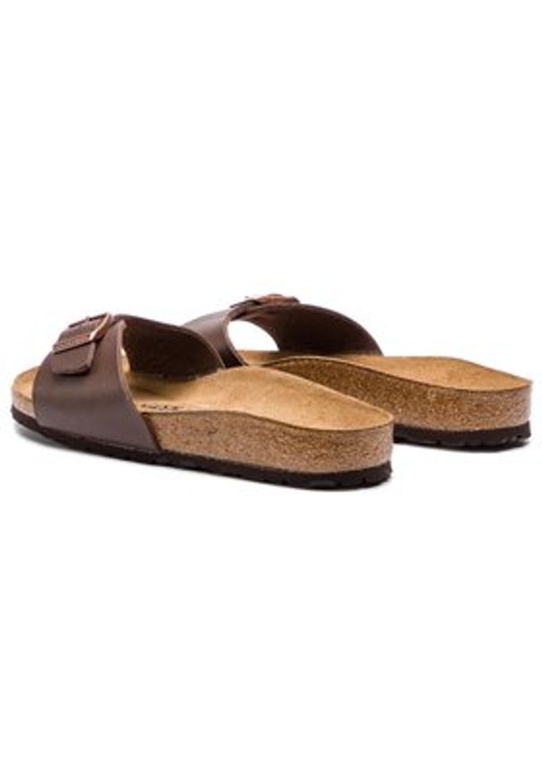 Birkenstock Klapki Madrid Bs 0040393 Brązowy. Kolor: brązowy. Materiał: skóra