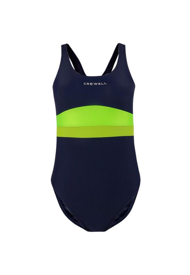 CROWELL - Dziewczęcy Jednoczęściowy Kostium Kąpielowy Swan. Kolor: niebieski, wielokolorowy, zielony