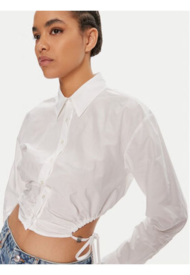 Hugo Koszula Eliesa 50512837 Biały Slim Fit. Kolor: biały. Materiał: bawełna