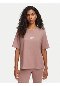 Reebok T-Shirt Gisela RK25709CCW Brązowy Regular Fit. Kolor: brązowy. Materiał: bawełna #1