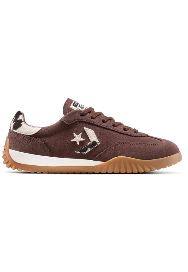 Buty sportowe Converse Run Star Trainer Suede. Kolor: brązowy. Materiał: zamsz, materiał. Sport: bieganie