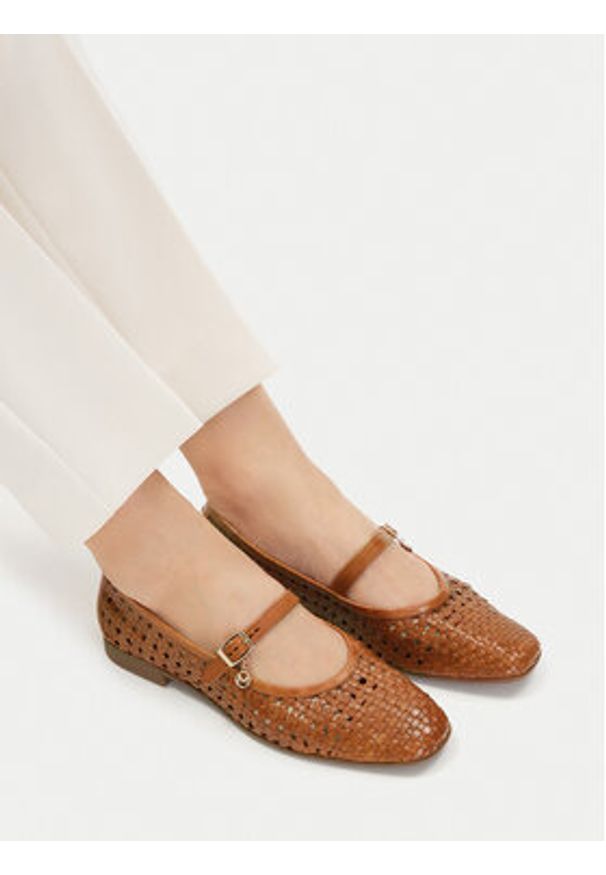MEXX Baleriny EO-WI40-12477-01 Brązowy. Kolor: brązowy. Materiał: skóra