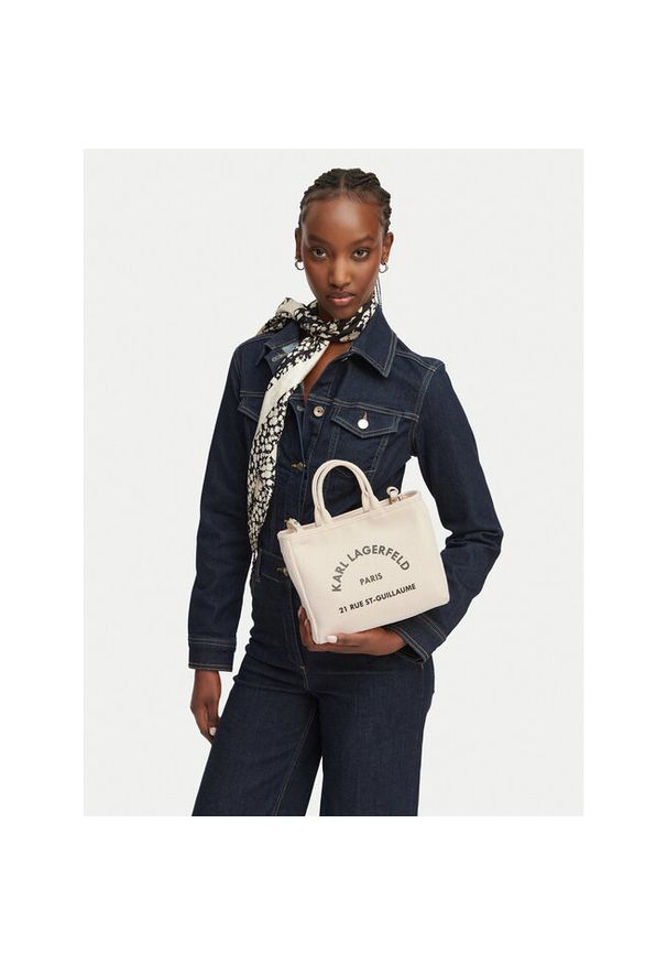Karl Lagerfeld - Torebka KARL LAGERFELD. Kolor: beżowy