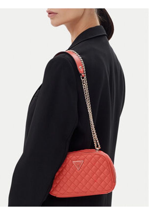 Guess Torebka HWEQG954174 Koralowy. Kolor: pomarańczowy. Materiał: skórzane