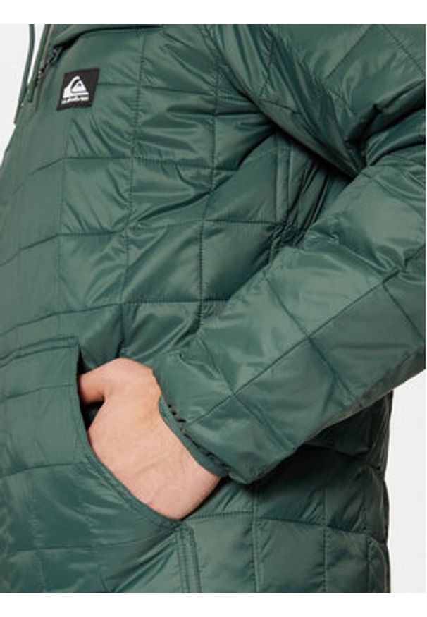 Quiksilver Kurtka przejściowa Check Mate EQYJK04095 Zielony Regular Fit. Kolor: zielony. Materiał: syntetyk