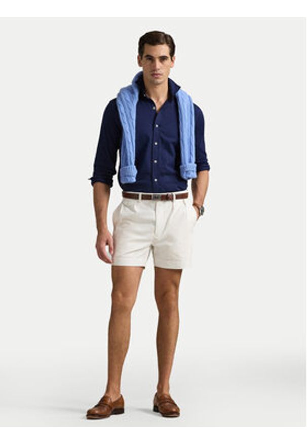 Polo Ralph Lauren Koszula 710899386003 Granatowy Slim Fit. Typ kołnierza: polo. Kolor: niebieski. Materiał: bawełna