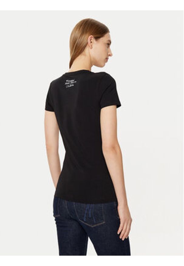 Guess T-Shirt W5RI00 J1314 Czarny Regular Fit. Kolor: czarny. Materiał: bawełna