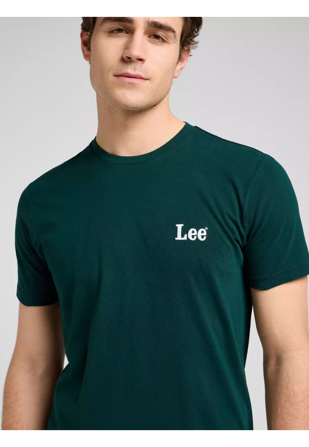 Lee - MESKA KOSZULKA LEE SS SMALL LOGO TEE JADE FOREST 112370501