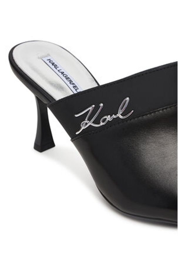 Karl Lagerfeld - KARL LAGERFELD Klapki Sienna KL32701 Czarny. Kolor: czarny. Materiał: skóra