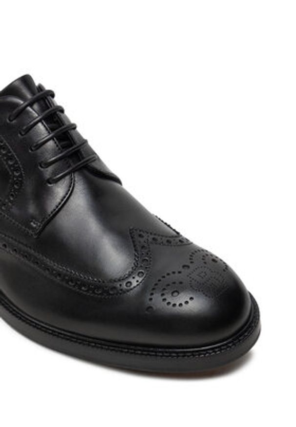 BOSS - Boss Półbuty Dressletic Derb bubr 50521227 Czarny. Kolor: czarny. Materiał: skóra