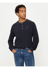 U.S. Polo Assn. Longsleeve MUP1589 Granatowy Regular Fit. Typ kołnierza: polo. Kolor: niebieski. Materiał: bawełna. Długość rękawa: długi rękaw