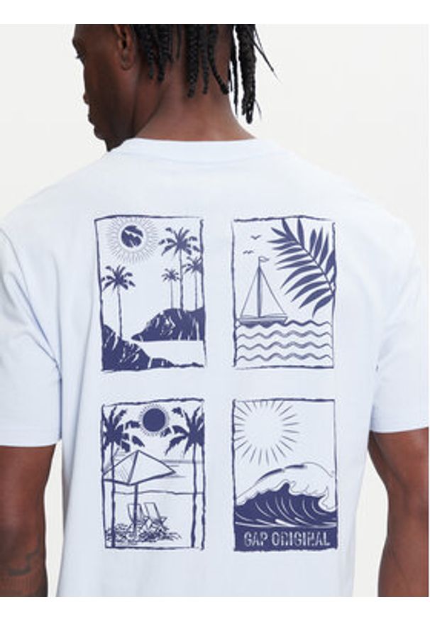 GAP - Gap T-Shirt 768925-01 Niebieski Regular Fit. Kolor: niebieski. Materiał: bawełna