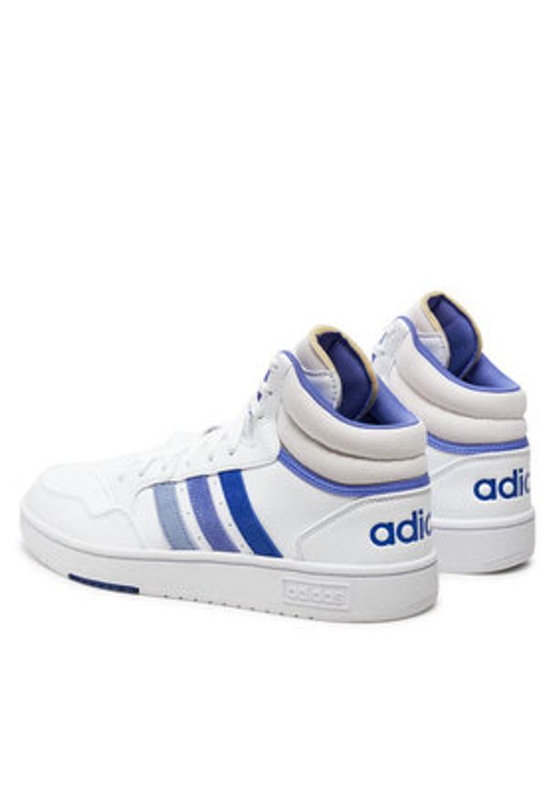 Adidas - adidas Sneakersy Hoops 3.0 Mid IH0161 Biały. Kolor: biały. Materiał: skóra