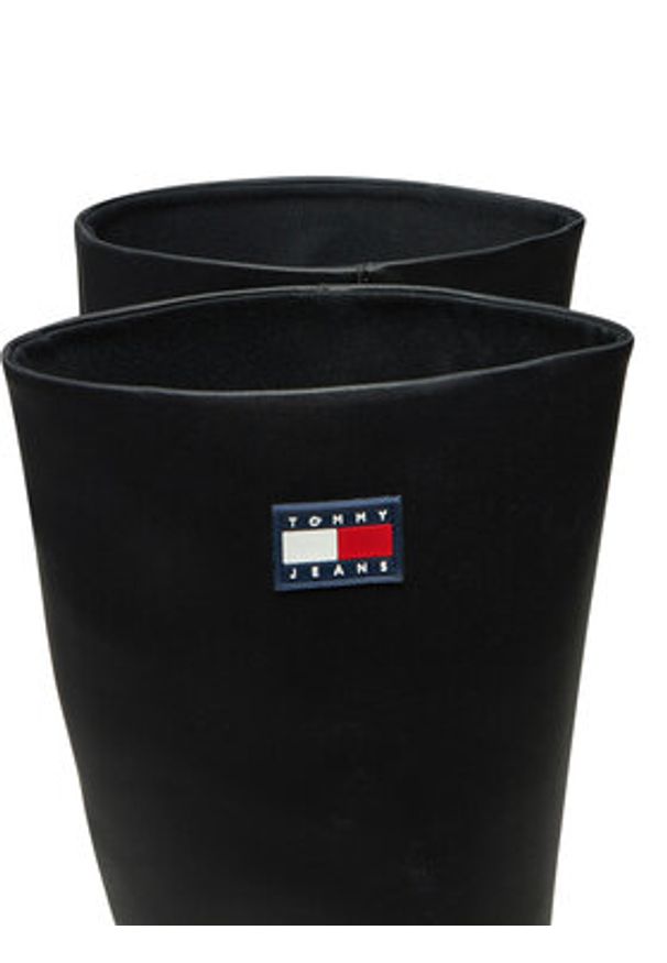 Tommy Jeans Kozaki Tjw Long Shaft Boot EN0EN02627 Czarny. Kolor: czarny. Materiał: skóra
