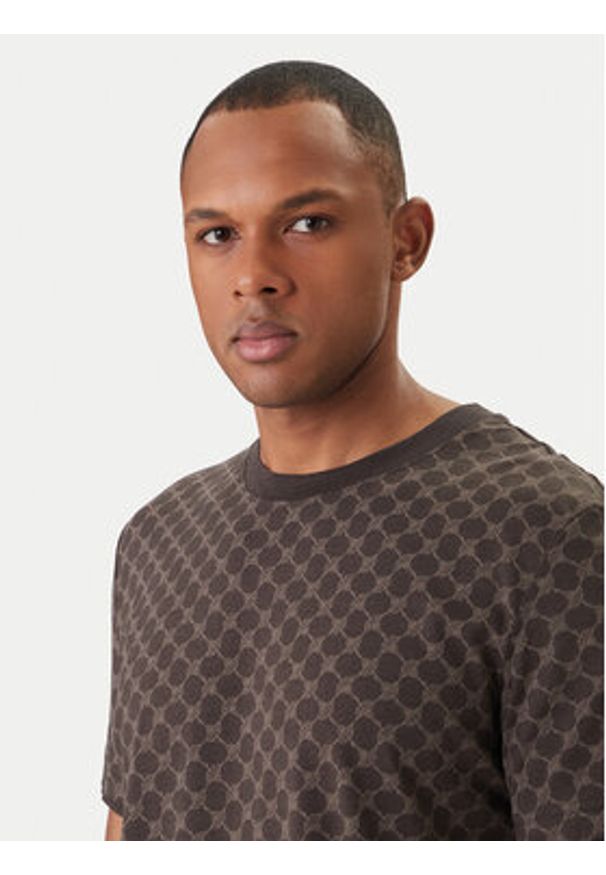 JOOP! T-Shirt Victormanuel 30101945 Brązowy Regular Fit. Kolor: brązowy. Materiał: lyocell
