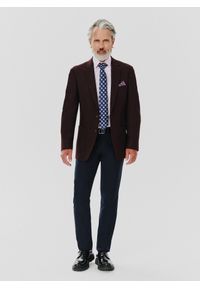 Pako Lorente - PAKO LORENTE – Burgundowa casualowa marynarka męska. Okazja: na co dzień. Kolor: czerwony. Materiał: wełna. Wzór: gładki. Styl: casual #6