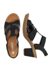 Rieker Sandały 665K3-00 Czarny. Kolor: czarny. Materiał: syntetyk #4