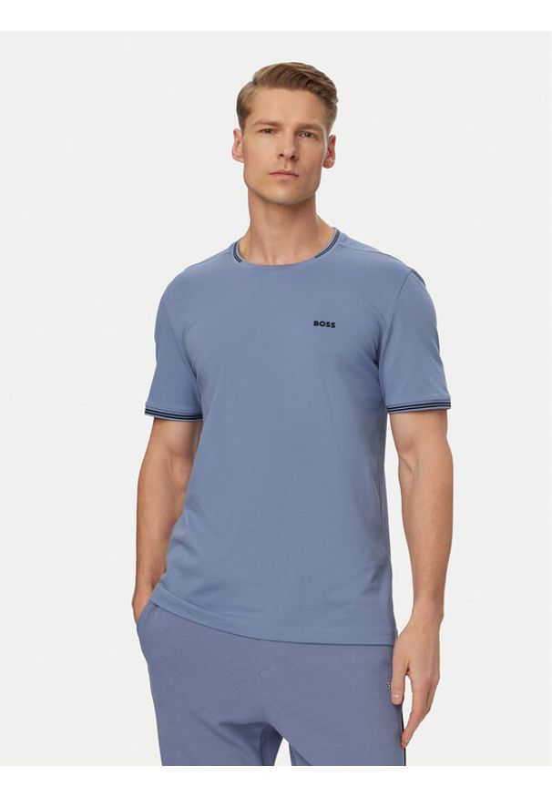 BOSS T-Shirt Taul 50521245 Niebieski jasny Regular Fit. Kolor: niebieski. Materiał: bawełna