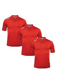 LEGEA - 3 Koszulki piłkarskie AJACCIO czerwone. Kolor: czerwony. Długość rękawa: krótki rękaw. Długość: krótkie. Wzór: haft. Sport: piłka nożna #1