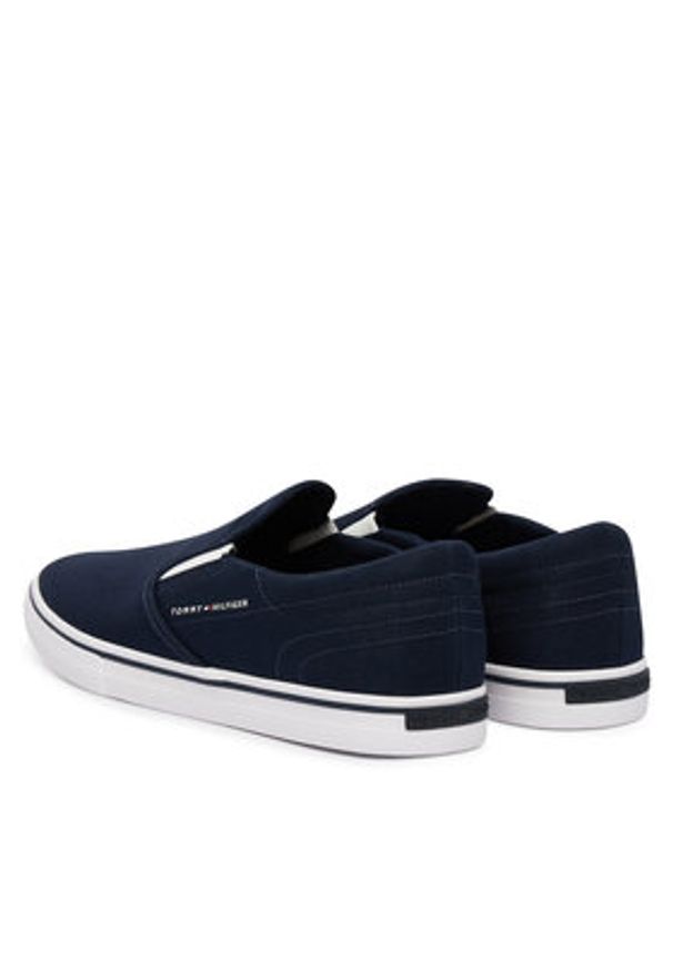 TOMMY HILFIGER - Tommy Hilfiger Tenisówki Vulc Core Slip On FM0FM05689 Granatowy. Zapięcie: bez zapięcia. Kolor: niebieski. Materiał: materiał