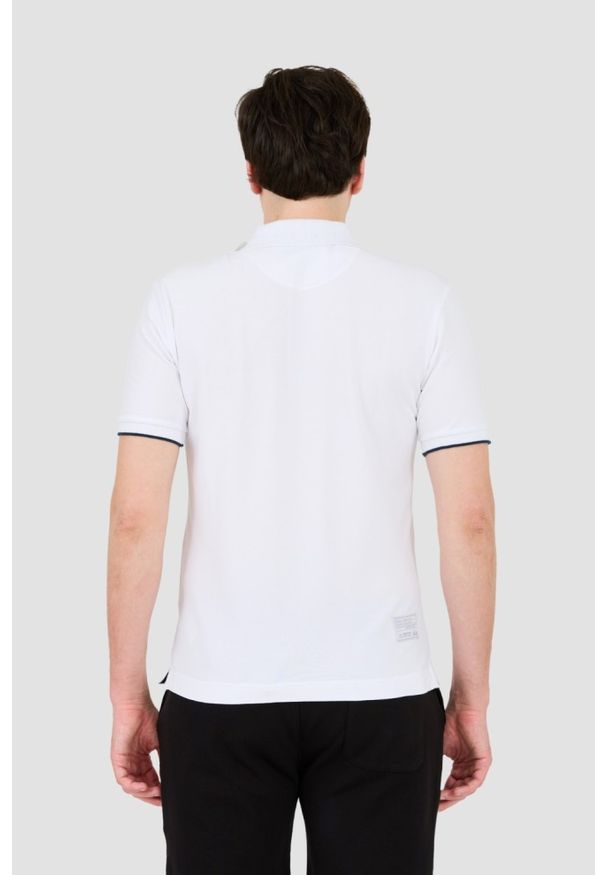 La Martina - LA MARTINA Białe męskie polo z dużym logo, Rozmiar XL. Typ kołnierza: polo. Kolor: biały