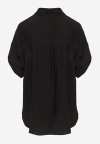 Renee - Czarna Wiskozowa Koszula Nietoperz z Regulowanymi Rękawami i Haftem Drenesh. Kolor: czarny. Materiał: wiskoza. Wzór: haft. Styl: boho #4