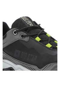 Big-Star - Czarne Sneakersy Big Star Męskie Lekkie Półbuty. Okazja: na uczelnię, na spacer, na co dzień. Kolor: czarny. Materiał: materiał, skóra ekologiczna. Szerokość cholewki: normalna. Wzór: aplikacja. Sport: turystyka piesza