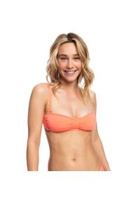 Góra od bikini Roxy Beach Classics - Bandeau Bikini Top. Kolor: pomarańczowy