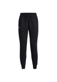 Polarowe Spodnie Joggery Under Armour Ua Rival Damskie. Kolor: biały, wielokolorowy, czarny. Materiał: polar