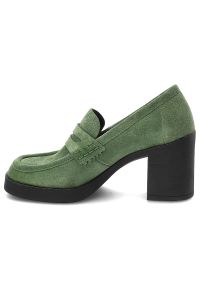 Zielone Półbuty Nessi Eleganckie Buty Damskie. Kolor: zielony. Styl: elegancki #5