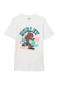 Koszulka turystyczna dla dzieci Hurley Surfing Bear T-Shirt. Kolor: biały. Materiał: bawełna, poliester