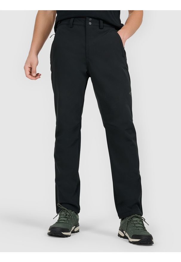 4f - 4F Spodnie trekkingowe membrana 5000 męskie - czarne S. Kolor: czarny. Materiał: skóra, materiał. Technologia: Primaloft. Sport: turystyka piesza, wspinaczka